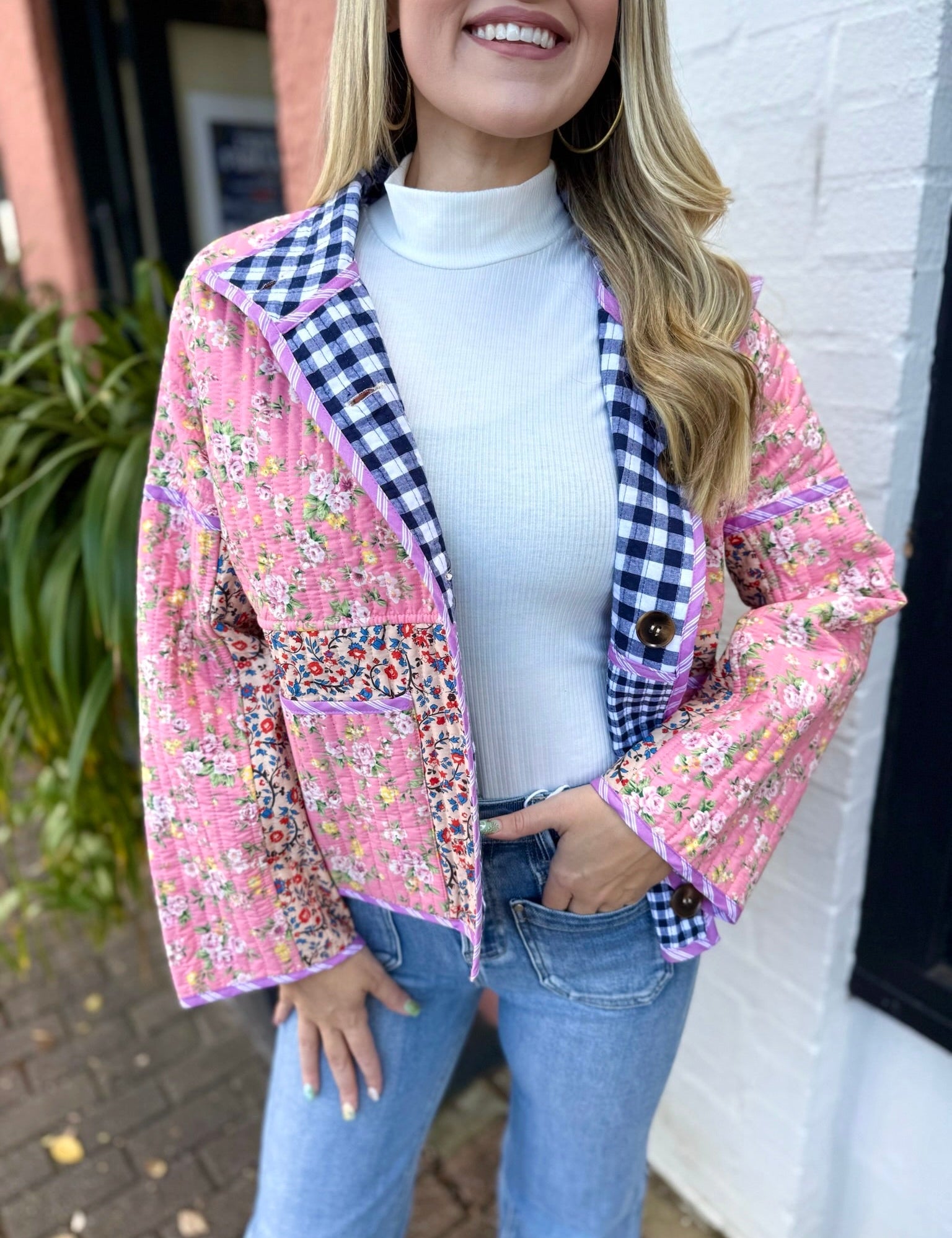 Floral Reversible Quilted Jacket