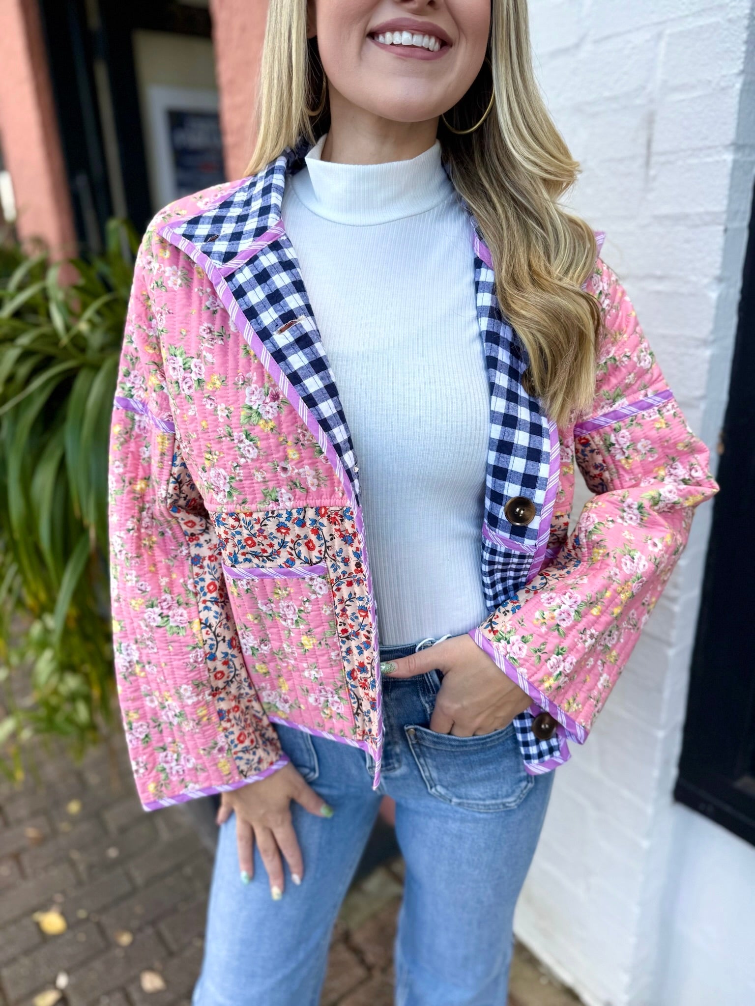 Floral Reversible Quilted Jacket