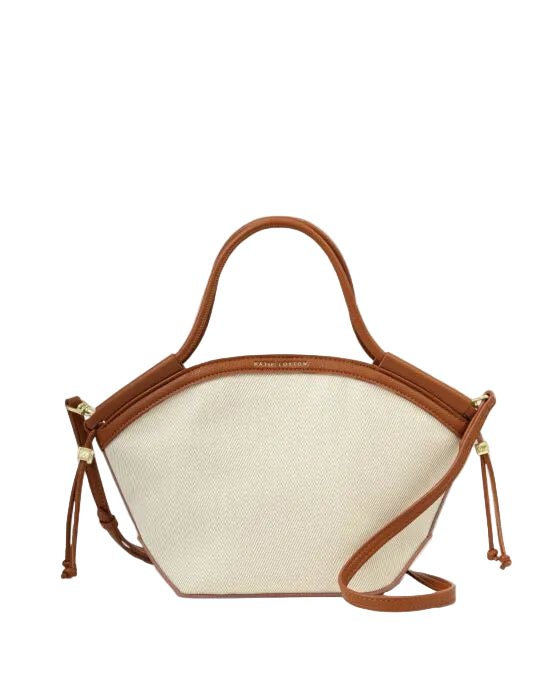 Florence Mini Tote Bag Canvas/Cognac