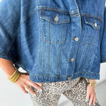 Flowy Sqaure Cape Jacket - Dark