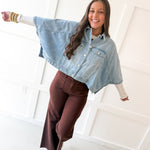 Flowy Square Cape Jacket - Light