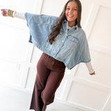Flowy Square Cape Jacket - Light