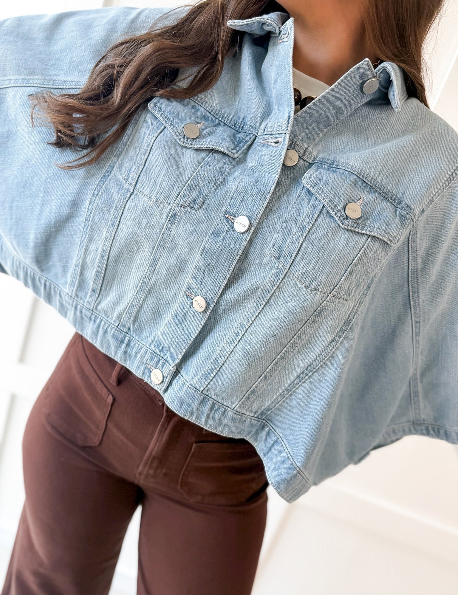 Flowy Square Cape Jacket - Light