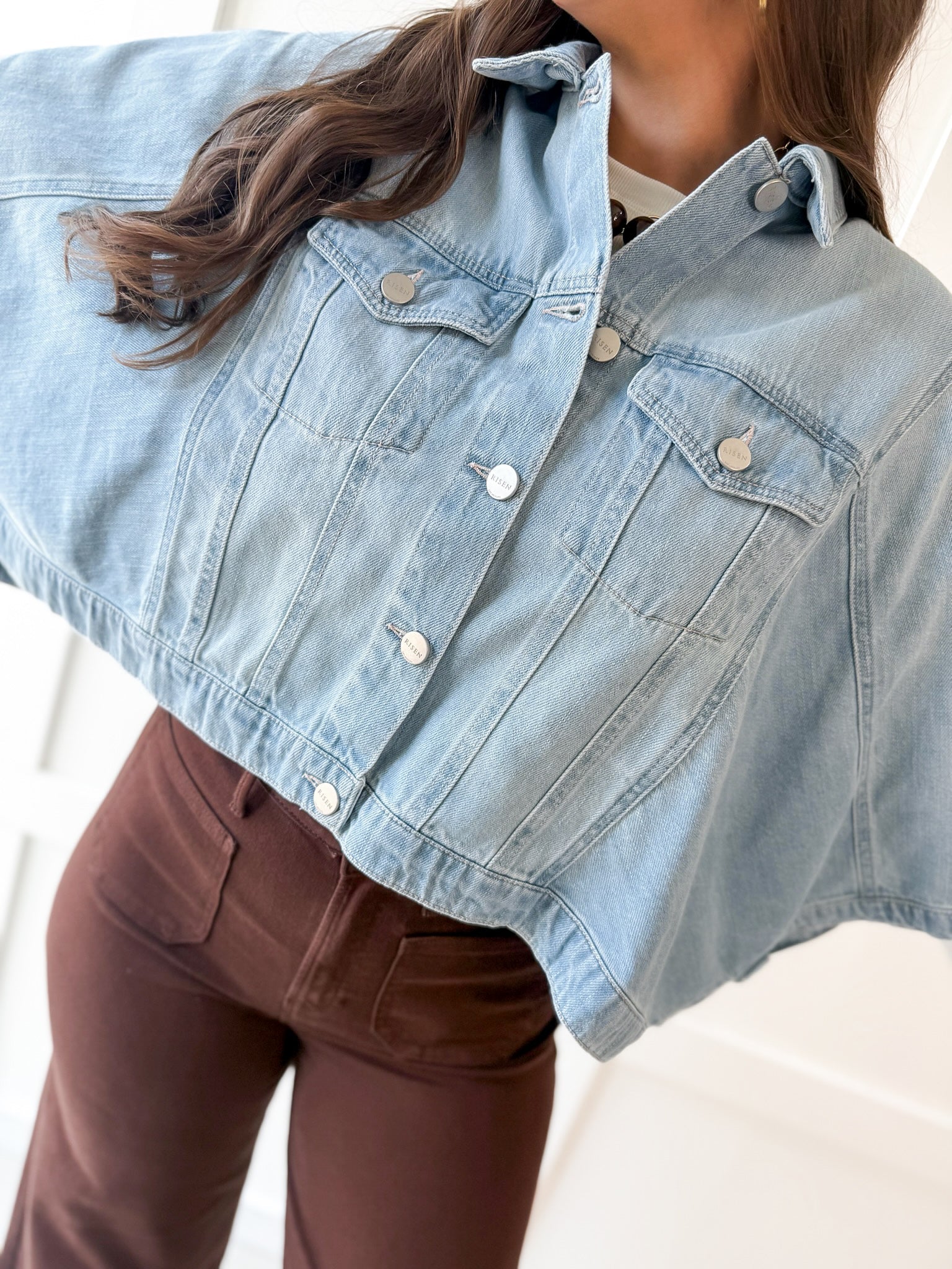 Flowy Square Cape Jacket - Light