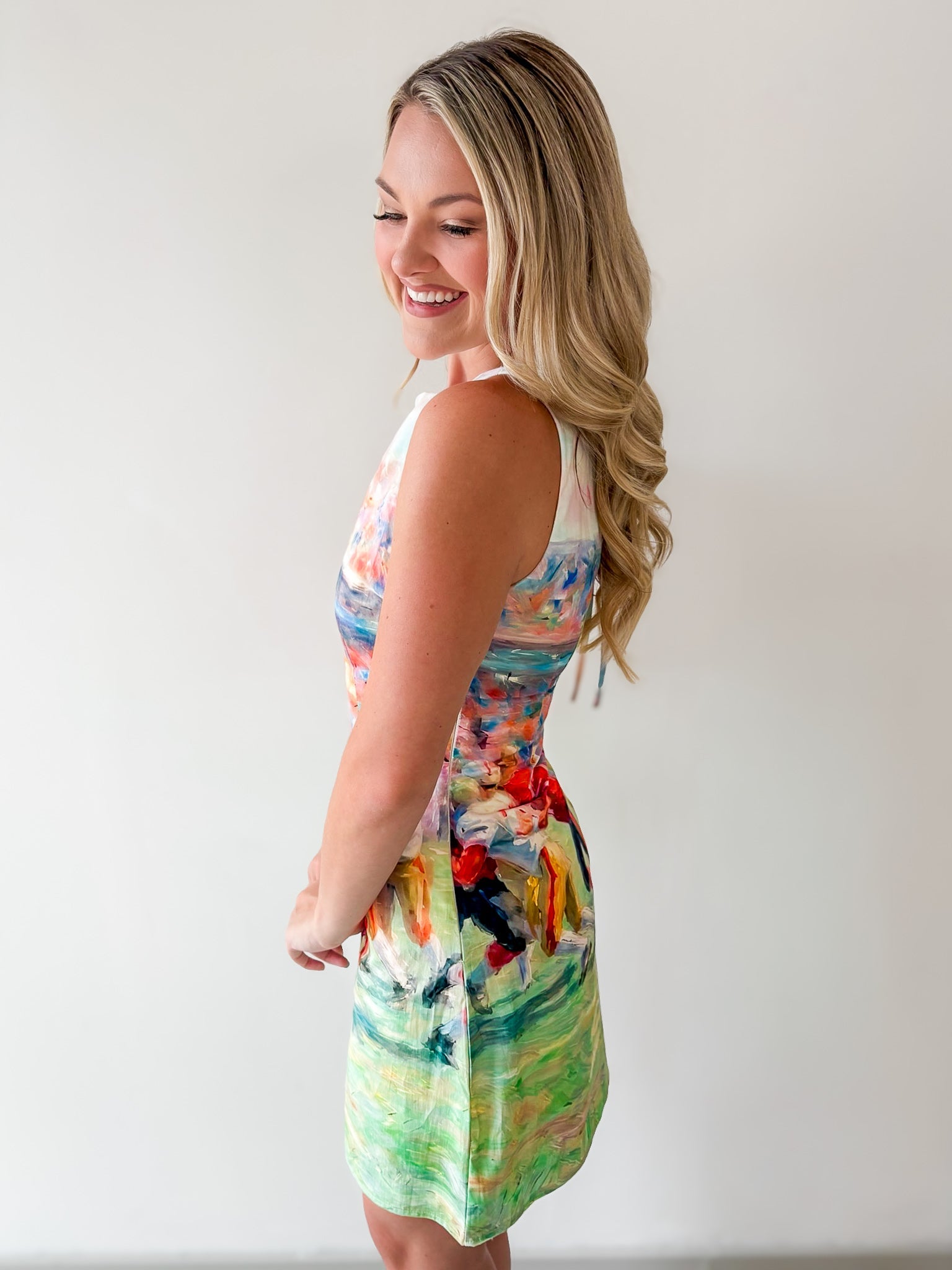 Football Scenic Print Dress