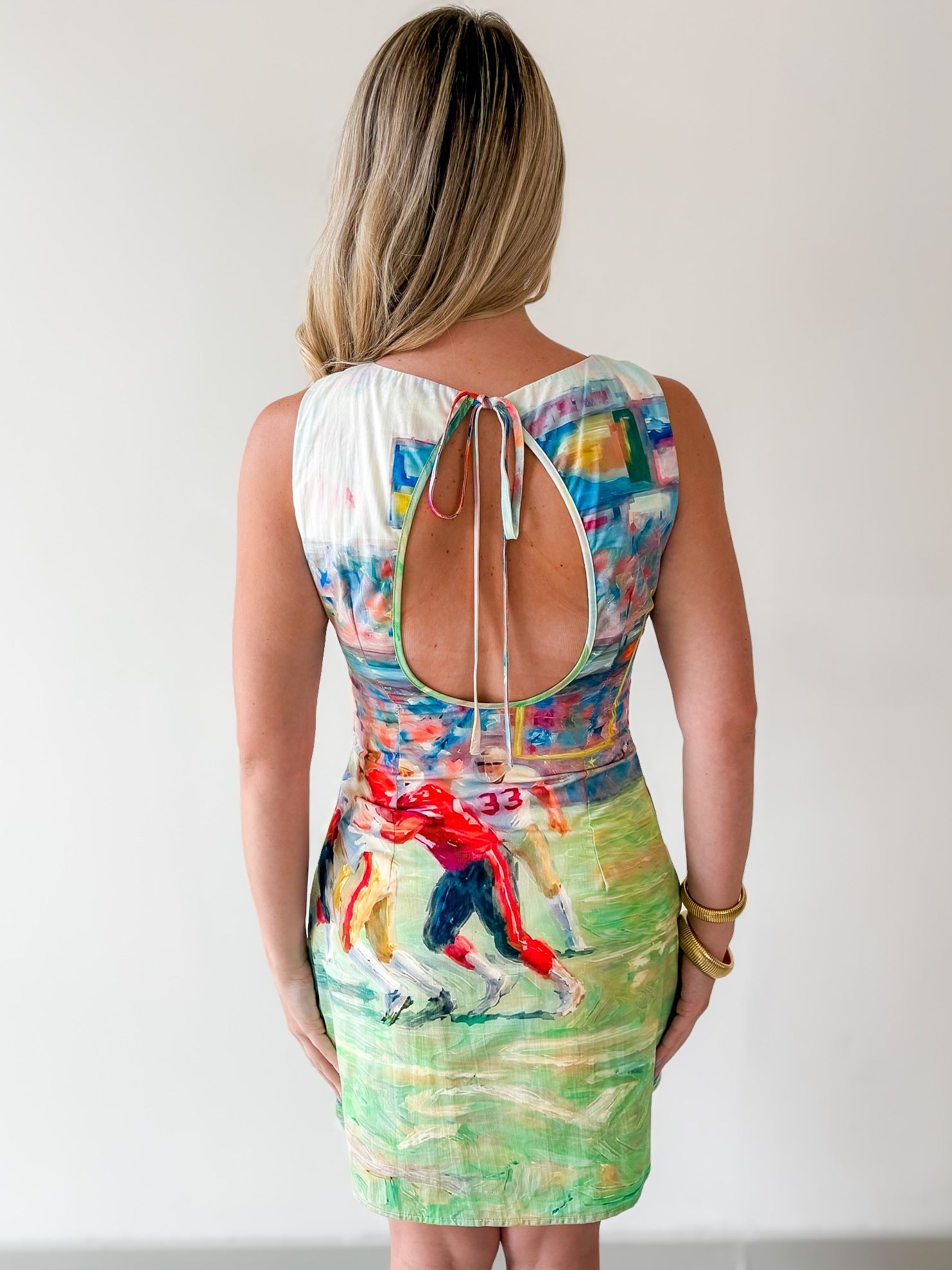 Football Scenic Print Dress