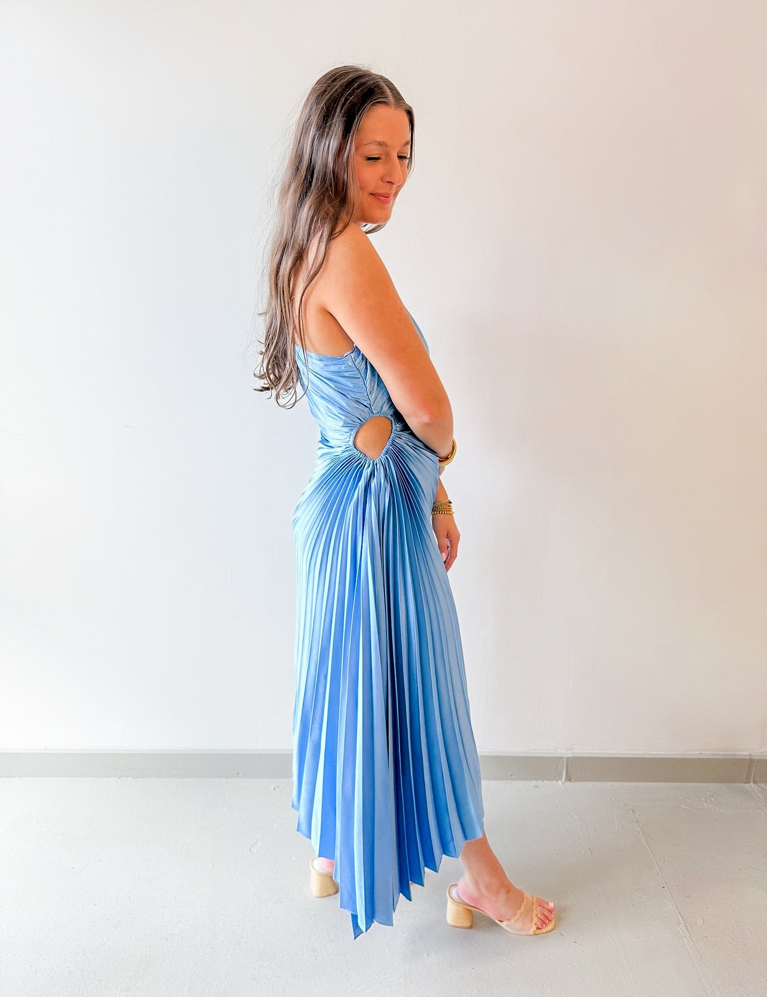 Fresco One Shoulder Maxi Dress