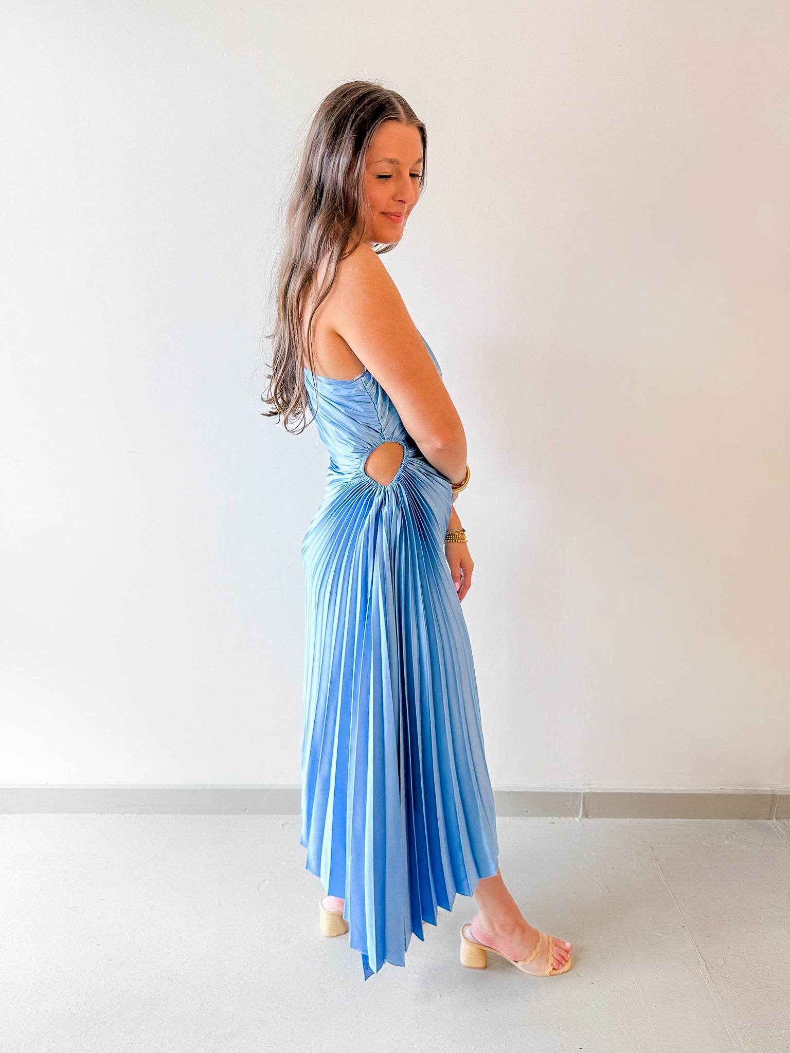 Fresco One Shoulder Maxi Dress