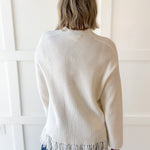 Fringe Hem Sweater - Ivory