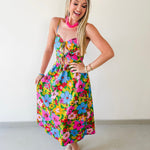 Front Tie Midi Dress