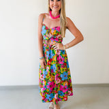 Front Tie Midi Dress
