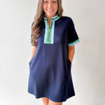 Front Zip Up Solid Casual Dress