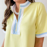 Front Zip Up Solid Casual Dress