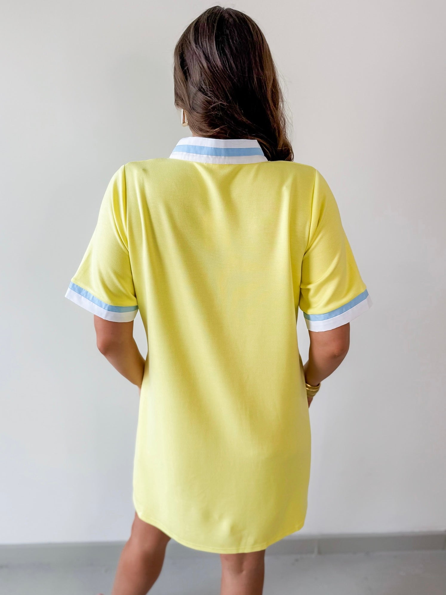 Front Zip Up Solid Casual Dress