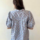 Fruit Motif Pinstripe Top