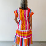 Fun Stripe Shirt Midi Dress