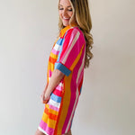 Fun Striped Shirt Dress