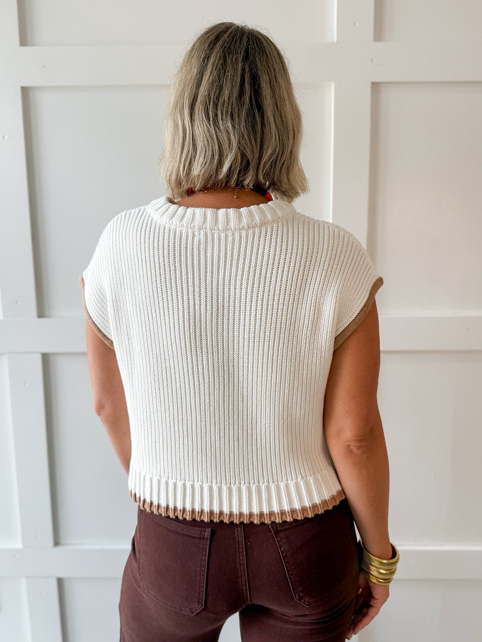 Game Day Tiger Intarsia knit Vest top