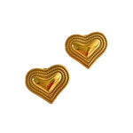 "Gemma" - Gold Bead Heart Earring