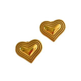 "Gemma" - Gold Bead Heart Earring