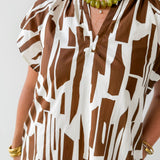 Geo Abstract Print Dress