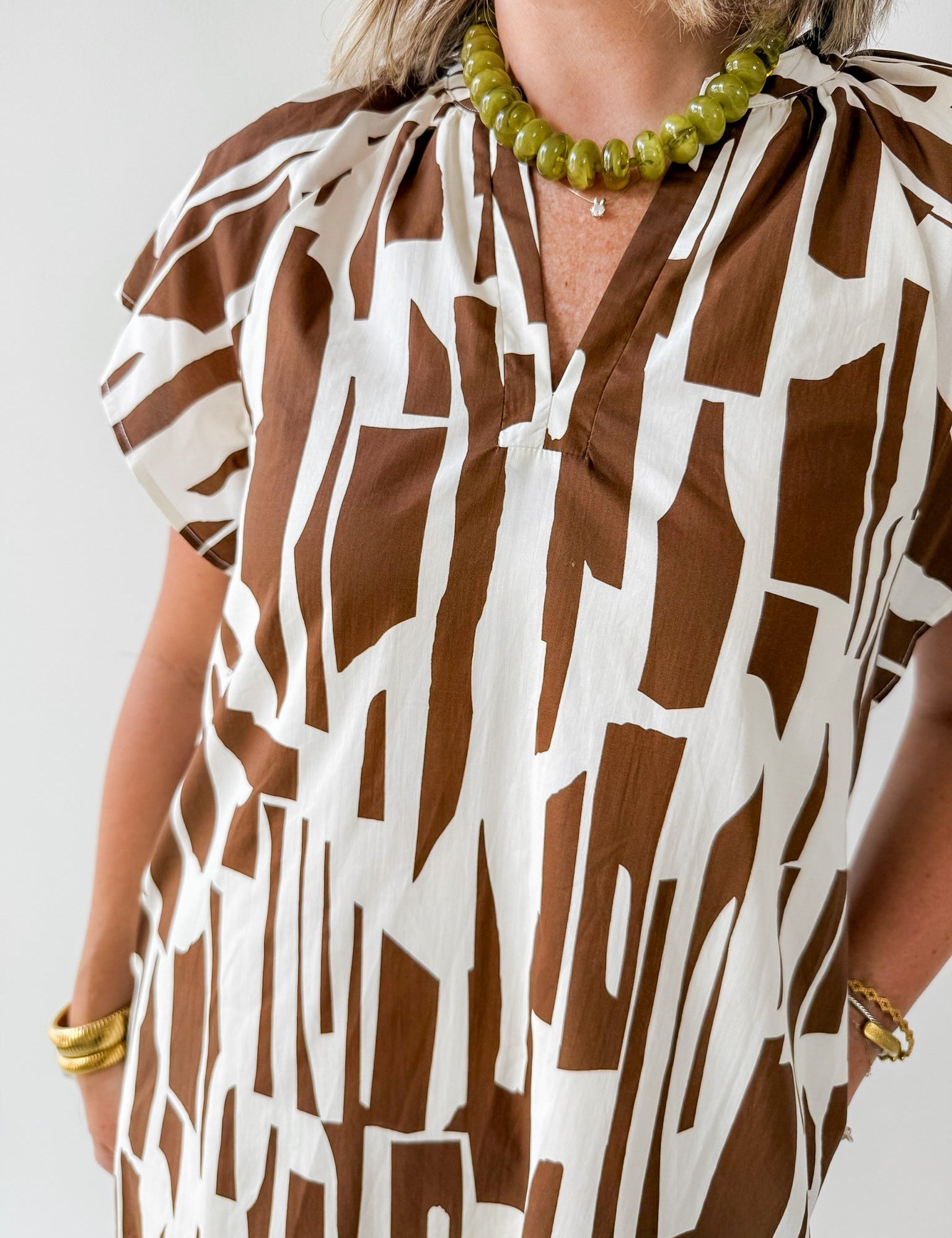 Geo Abstract Print Dress