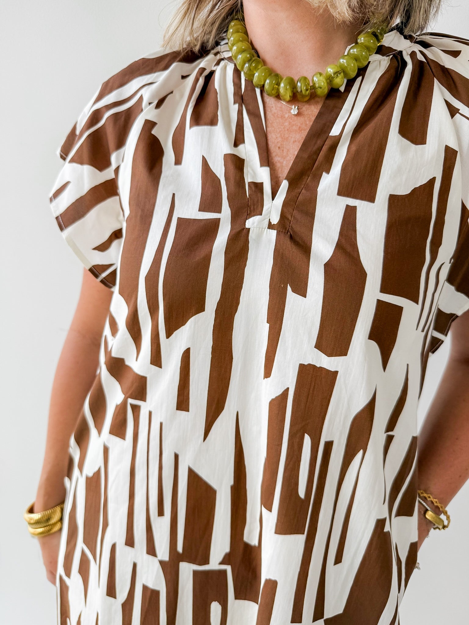 Geo Abstract Print Dress