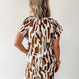Geo Abstract Print Dress