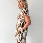 Geo Abstract Print Dress