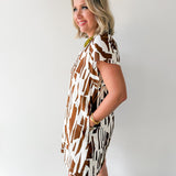 Geo Abstract Print Dress