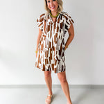 Geo Abstract Print Dress