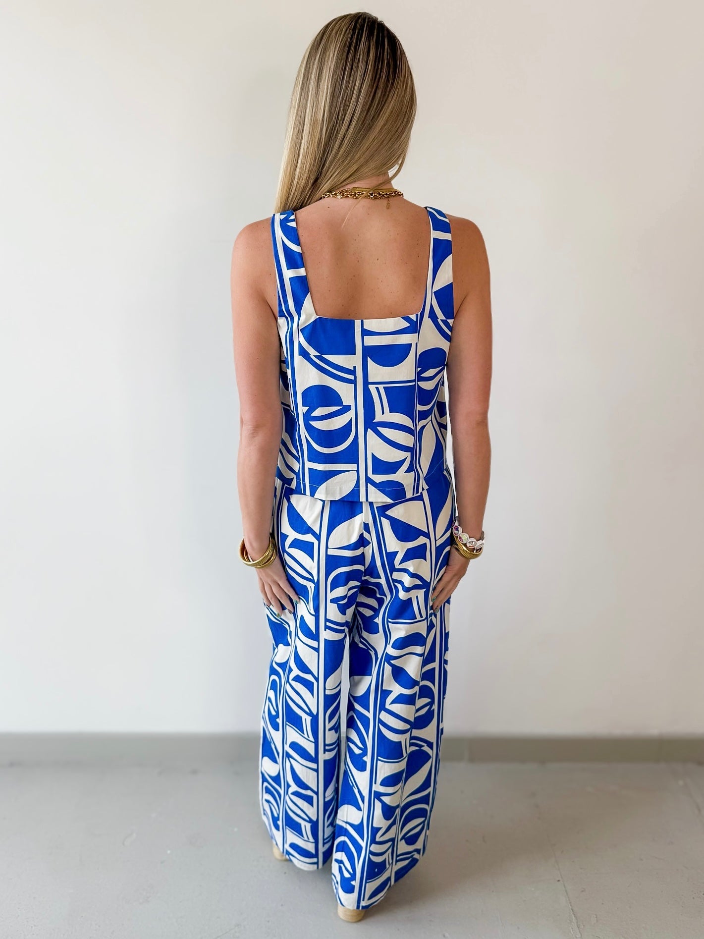 Geo Print Top & Pant Set