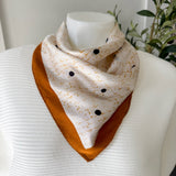 Geometric Line & Polka Dot Scarf