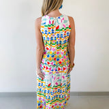 Geometric Top & Skirt Set