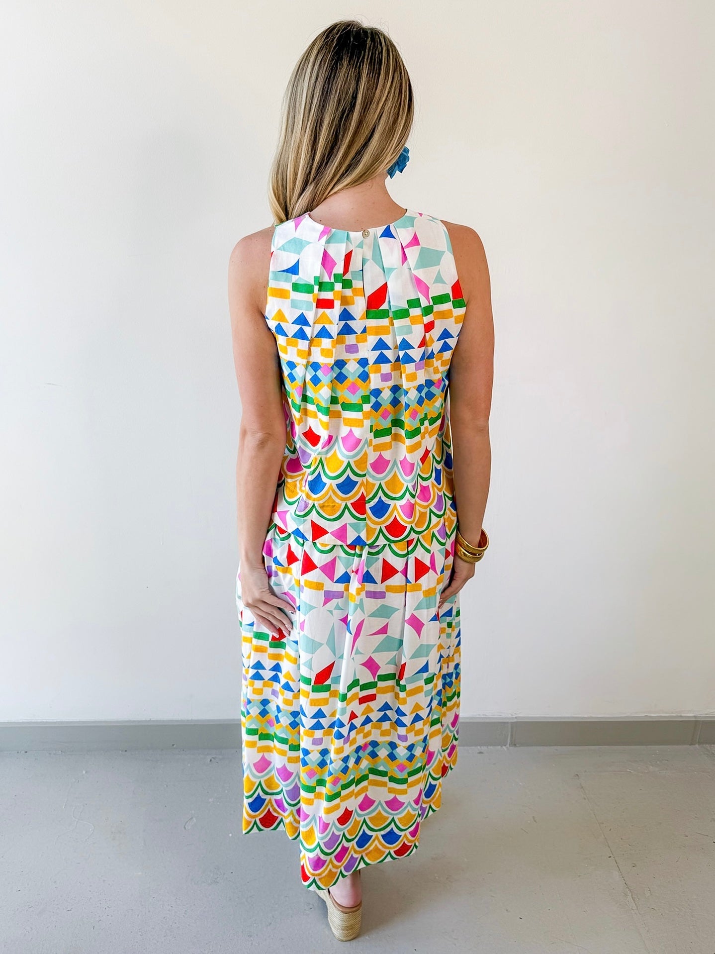 Geometric Top & Skirt Set