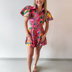 Gina Floral Puff Sleeve Mini Dress