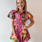 Gina Floral Puff Sleeve Mini Dress