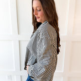 Gingham Bomber Jacket