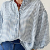 Gingham Bubble Blouse