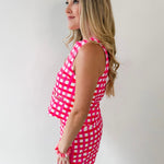Gingham Horse bit top & Short Set