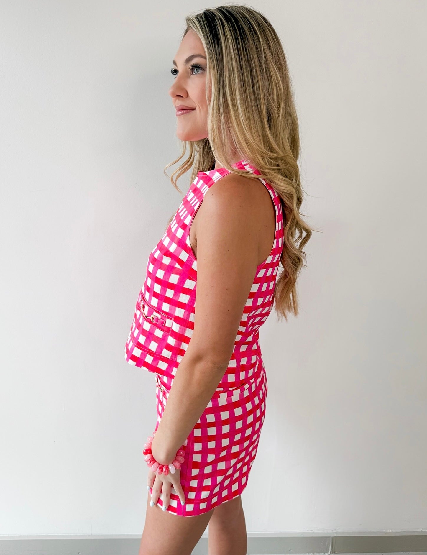 Gingham Horse bit top & Short Set