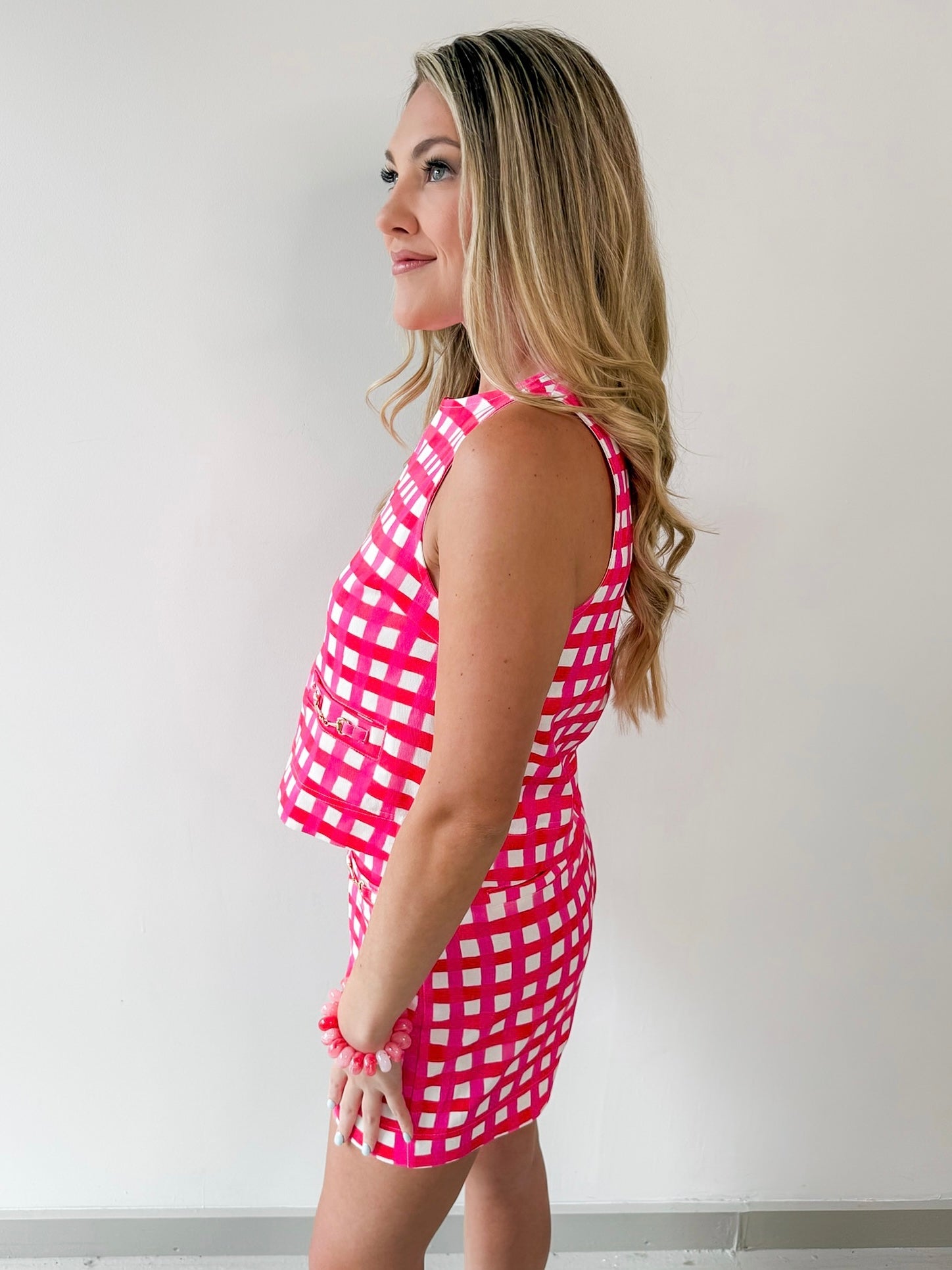 Gingham Horse bit top & Short Set