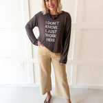 Gingham Straight Leg Pant- Toast