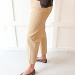 Gingham Straight Leg Pant- Toast