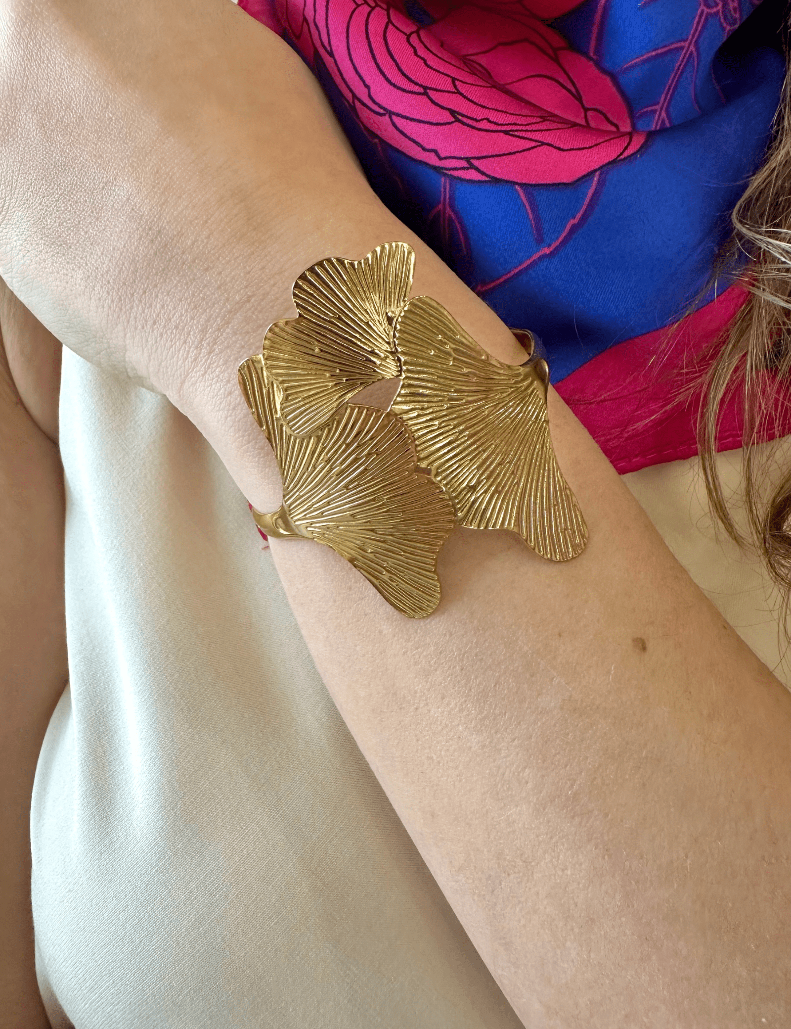GLD Center Ginkgo Leaf Cuff BR