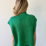 Glitzy Metallic Sweater - Green