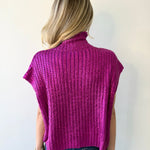 Glitzy Metallic Sweater - Magenta