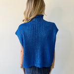 Glitzy Metallic Sweater - Royal