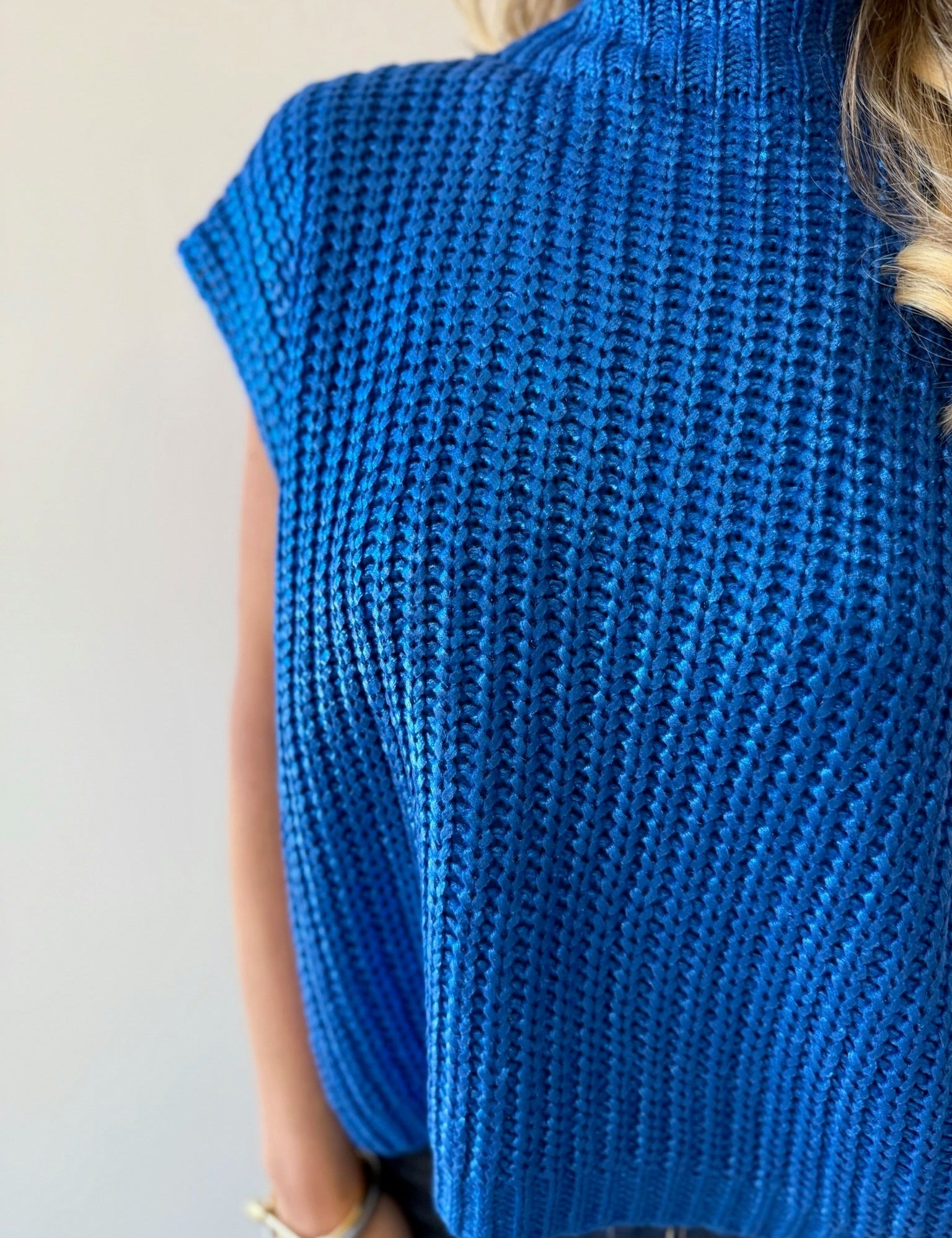 Glitzy Metallic Sweater - Royal