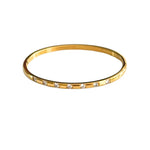 Gold Bangle with Cubic Zirconia